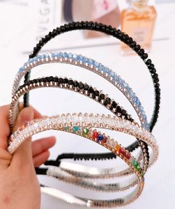 Nieuwe klassieke mode Three Rows Color Headband Crystal Hairband Festival Hair Rhinestone For Women Girls Accessories Headwear5548387