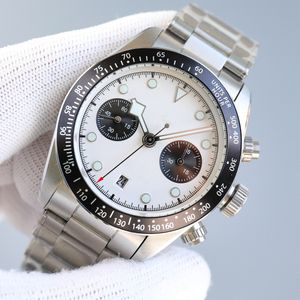 Nieuwe klassieke retro herenhorloges keramische bezel 41 mm heren luxe horloge automatisch automatisch quartz chronograaf uurwerk designer horloge horloge polshorloge