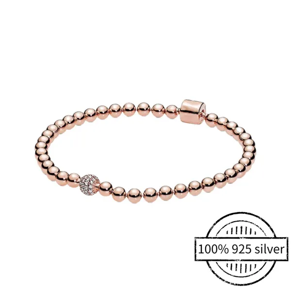 Nuevo clásico S925 pulsera de cuentas de plata esterlina diseñador de lujo DIY fit Pandora pulsera moda clásico regalo de boda de lujo con caja