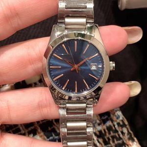 Nouveau classique femmes géométrique Quartz montre-bracelet décontracté en acier inoxydable calendrier montres femme sport horloge argent bleu cadran