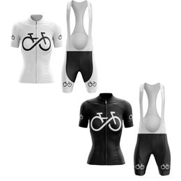 NIEUWE KLASSIEKE KLASSIEKE DOMES FIZYCLE -serie Zwart en witte fietsjersy Set Summer MTB Race Outdoor Sportswear Bike Clothing