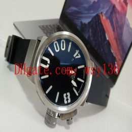 Nouveau Classico 55 U-1001 cadran noir et élastique hommes mouvement automatique montre dos transparent hommes décontracté Watches263u