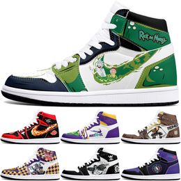 Novos clássicos quentes sapatos personalizados diy esportes sapatos de basquete 1s homens mulheres amortecimento antiderrapante anime personalizado figura tênis 36-48 0002nayj