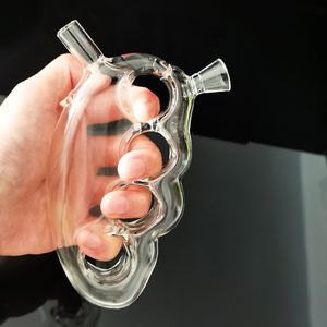 Nouveau clair doigt tuyau brûleur à mazout Portable verre eau main tuyaux bol épais Pyrex verre barboteur tabac ongles transparent fumer accessoires cadeaux de type spécial