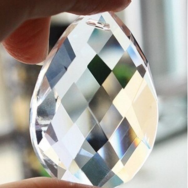 Nouveau clair goutte d'eau boule de cristal sphère prisme pendentif entretoise perles lampe lustre suspendu décoration pour la maison de mariage