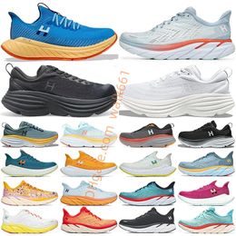 New Clifton Sneakers Diseñador de zapatillas Running Men Women Bondi 8 9 Sneaker One Womens Challenger 7 Anthracite Hocking Zapato para hombres transpirables para hombres al aire libre