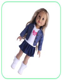 Nouveaux vêtements robes tenues pyjamas pour 18 pouces American Girl Doll Cowboy Suit nos accessoires de génération entièrement 9070915