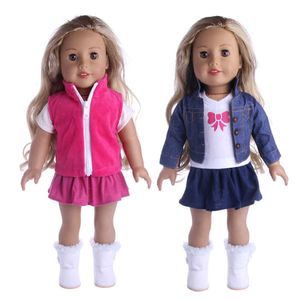 Nueva ropa, trajes, pijamas para muñeca American Girl de 18 pulgadas, traje de vaquero, accesorios de nuestra generación, venta al por mayor