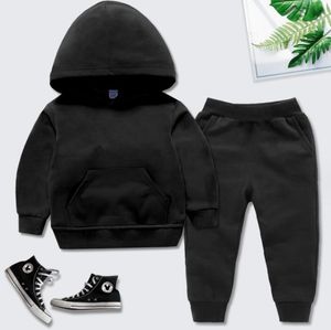 Nouveaux ensembles de vêtements pull à capuche pour enfants hommes et filles pur coton deux pièces bébé printemps et automne ensemble de sport motif imprimé