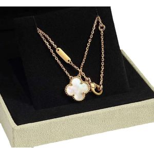 Nouveau collier trèfle pendentif perle mère en acier inoxydable plaqué femme fille saint valentin fête des mères bijoux de fiançailles cadeau en gros