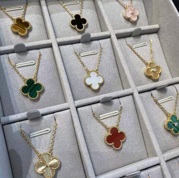 Nouveau collier trèfle pendentif perle mère en acier inoxydable plaqué 18 carats femme fille saint valentin fête des mères bijoux de fiançailles