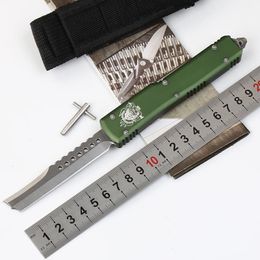 Couteau de chasseur de primes automatique UT CNC UTX-85, rasoir Hellhound D2 lame en aluminium, couteaux de poche tactiques de survie en plein air, outil EDC