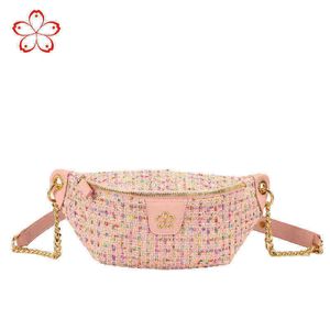 Nouvelle laine grossière Net Net Chain de sac pour femmes poitrine Messager Spring Summer Ins Fashion Waist 220602