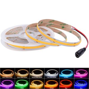 Nouveau COB LED Dimmable Strip Light 8mm 320 Led Haute Densité DC 12V 24V Flexible Strip Lights Ruban Linéaire Ruban 3000K 4000K 6000K