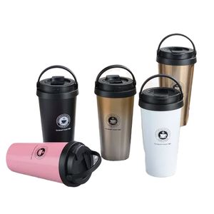 Nieuwe koffie roestvrijstalen vacuümflessen Thermo Cup Custom Mok Outdoor Reis Car Tumblers Waterfles met Handvat