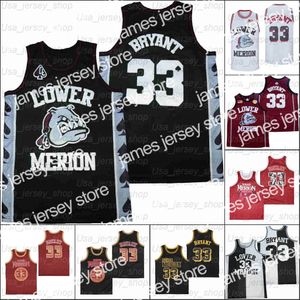 New College Basketball viste la camiseta de la escuela secundaria Lower Merion 33 camisetas de baloncesto B