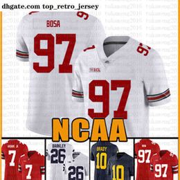 NOUVEAU College Wear Ohio Buckeyes Football State Jerseys 97 Nick NCAA Bosa 7 Dwayne Haskins Jr Maillot de football américain 26 Tom Brady Saquon Barkley CEAV