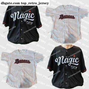 NOUVEAU Collège porte des hommes Birmingham Barons blanc noir personnalisé double couture chemises maillots de baseball de haute qualité