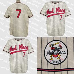 Nieuw college draagt Toledo Mud Hens 1965 Home Jersey Shirt Custom Men Women Youth Baseball Jerseys Elke naam en nummer dubbele stitche