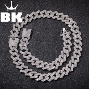 Nieuwe kleur 20 mm Cubaanse linkketens ketting mode hiphop sieraden 3 rijstorige steentjes ijskettingen voor mannen q11212850