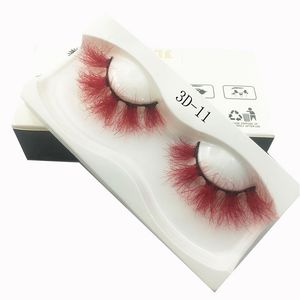 Fantasy Mink Lashes Série colorée 3D Vison Cils Couleur Vison Cils Naturel Moelleux Coloré Faux Cils Extension Maquillage Faux Cils