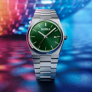 nouvelle couleur 8 vert montre à quartz pour hommes design classique en acier inoxydable affichage du calendrier 40 mm d'épaisseur montres design en verre t137 prx aaa montres-bracelets Orologi lusso