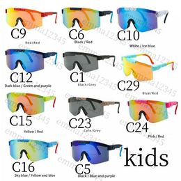 2-12 años Niños Ciclismo gafas de sol doble ancho amarillo blanco Gafas de sol doble ancho lente espejada protección uv400 envío rápido para niños Nuevo color