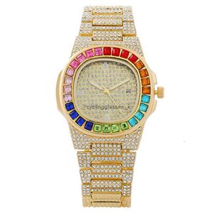 Nieuwe kleur diamanten kalender volledige dames horlogetet
