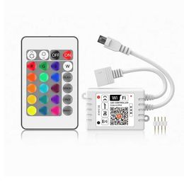 Nuevo Controlador inteligente Wifi de carga Dual de 24 teclas colorido con controlador ALexa voz Tuya RGB lámpara RGBW luz inteligente hogar