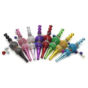 Nieuwe kleurrijke rokende dierenvorm metalen hookahtips stompe houder met steentjes hookahmouthpiece shisha tips rookaccessoires gratis schip