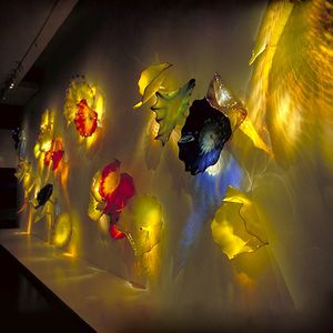 Kleurrijke handgeblazen lamp ontworpen Murano glazen wandlampen home decor kunstplaat