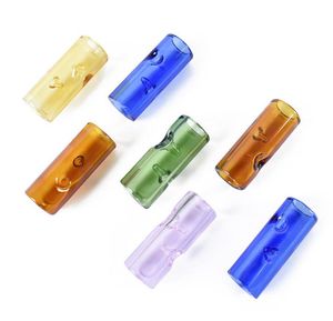 Nouveau coloré Pyrex verre préroulé herbe tabac cigarette préroulé support de pipe à main filtre embout buccal conseils de pipe à la main fumer