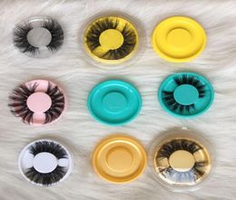 Nieuwe kleurrijke ronde dozen andere make -up schattige mink candy valse wimpers verpakkingsdoos lege wimpers kas pakking voor make up3615060