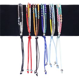 Nieuwe kleurrijke zaad kraal 3 lagen touw wrap vsco meisje vriendschap armbanden boho verstelbare armband polsband sieraden geschenken voor vrouwen meisjes