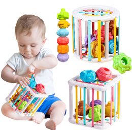 Nuevos bloques de forma coloridos Juego de clasificación Baby Montessori Learning Toys Educational Toys para niños Bebe Birth Inny 0 12 meses regalo
