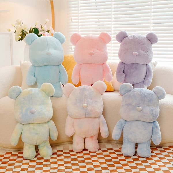 Nouveau coloré ours violent jouets en peluche coloré fluide ours poupée cravate teint ours en peluche poupée cadeau pour enfants