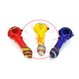 Nouveau coloré perruque Wag style Pyrex épais verre tuyaux à main à la main filtre portable herbe tabac cuillère bol fumer Bong porte-cigarette tube