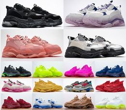 Nuevos colores de 17W triples para hombres zapatos casuales para mujer entrenadores de plataforma de papas zapatillas de zapatillas