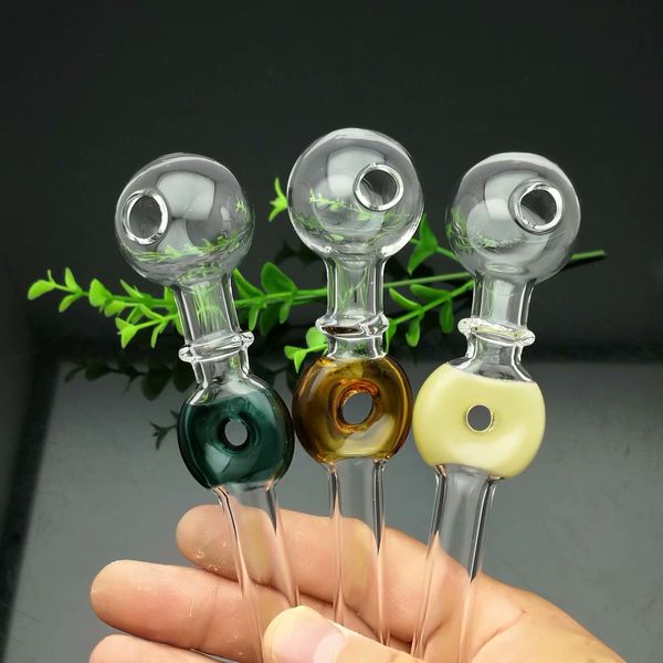 Nouvelles balles de verre circulaires colorées en verre Bbong Wwater Pipe broyeur à ongles en titane, barboteurs en verre pour fumer des couleurs de mélange de tuyaux