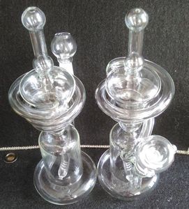 11,8 inch Recycler Glass Bong Hookahs Dabs Percolator Cycloon Helix Water Pijp Oil Rig