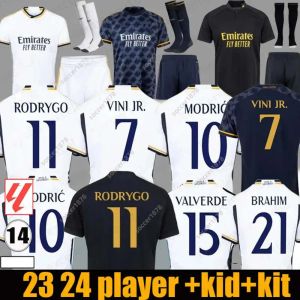 Nouveau venu MBAPPE 10 BELLINGHAM 23/24 Maillots de football VINI JR MODRIC Fans Joueur 2023 2024 Maillot de football Real Madrids Rodrygo CAMAVINGA Camisetas Hommes Enfants