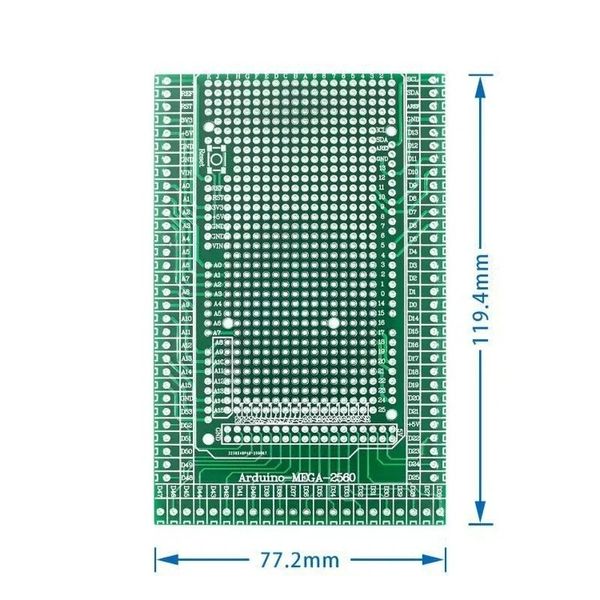 Nouveau compatible avec MEGA2560 PCB à double face prototype de borne de borne de borne de borne de blindage pour arduino mega 2560 / mega2560 r3 pour mega2560