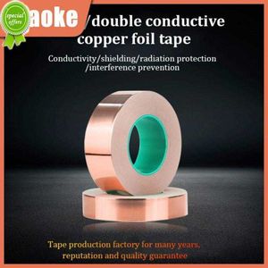 Nieuwe Geleidende Koperfolie Strip Dubbele Gids Elektronische Koperfolie Tape 50 m Terug Lijm Hittebestendig Tape Digitaal Onderhoud
