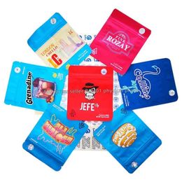 NOUVEAU Cookies Bag Mylar Refermable 350mg Emballage UNIQUEMENT Sac Aucun Patch Alimentaire Y Compris Signes et Étiquettes Anti-contrefaçon 210402