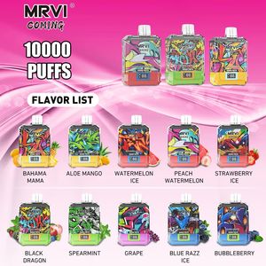 Vente chaude MRVI Bar Bang Box Puff 12000 10000 9000 9500 8000 7500 6000 E Cigarette Disposable Vape Pen 0% 2% 3% 5% Batterie rechargeable Pod Pod Pod Vaper 12000 Puffes