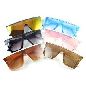 Koele grote zonnebril voor kinderen maat vierkant frame goggle mode ontwerper kinderen zonnebril spiegel lenzen 6 kleuren groothandel