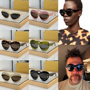 Nieuwe Cool Cat Eye Zonnebril Dubbel Frame Damesmode Street Photo Designer Lady Aviators Zonnebril Mode Retro Metalen Vakantiebril Lw40119i Met Doos