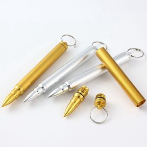 Nieuw Cool Goud Zilver Roken Aluminium Bullet Cartridge Stijl Verzegelde Waterdichte Opbergdoos Stash Case Droog Kruid Tabak Preroll Sigarettenhouder Buis DHL