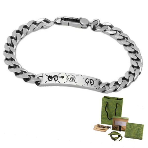 Nouveau Cool argent plaqué bracelets de créateur hommes et femmes couple bracelet à breloques