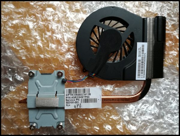 Nouveau refroidisseur pour HP G4-2000 G6-2000 G7-2000 radiateur de refroidissement CPU avec ventilateur 683191-001 683193-001 680549-001 685477-001 4GR33HSTP60